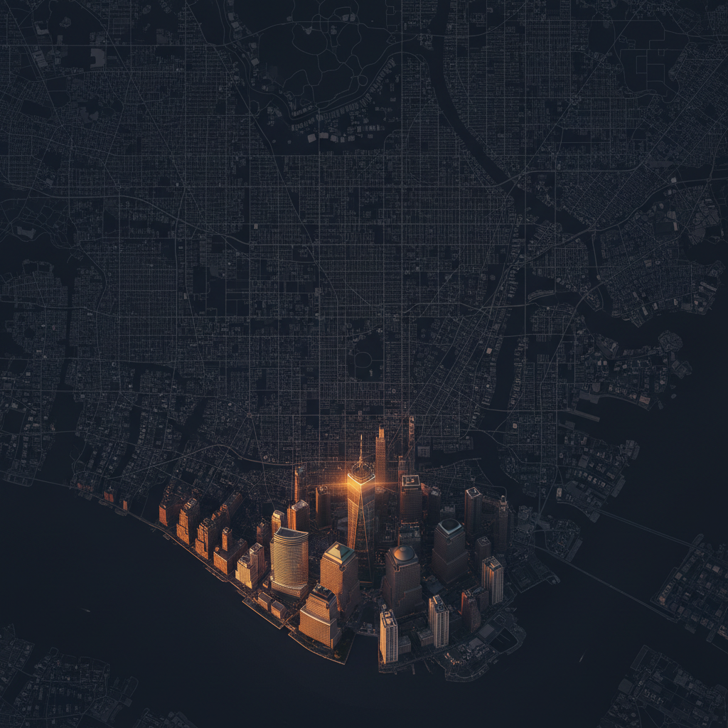 Clearpark Capital Headquarter 85th Floor One World Trade Center on New York City Lower Manhattan map